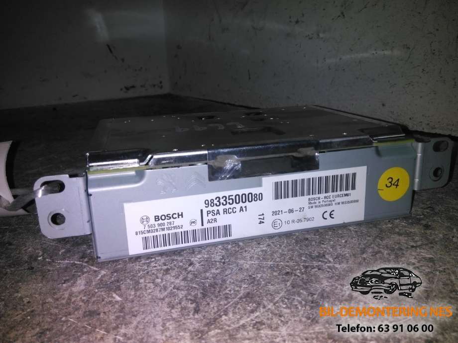 Bilstereo navigasjon til Peugeot Expert, 2016-->> (Type III)  (9833500080)