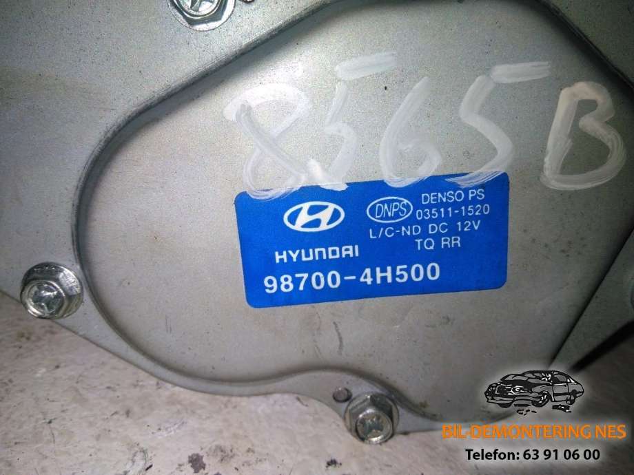 Viskermotor bakrute til Hyundai H-1 2008-2012 (Type II, Fase 1)  (987004H500|)
