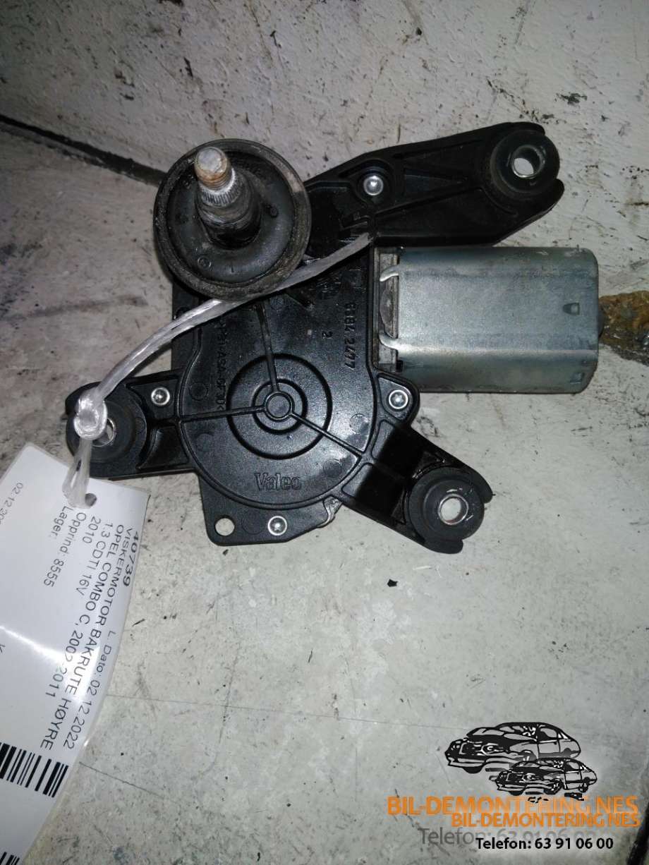 Viskermotor bakrute høyre til Opel Combo C, 2002-2011  