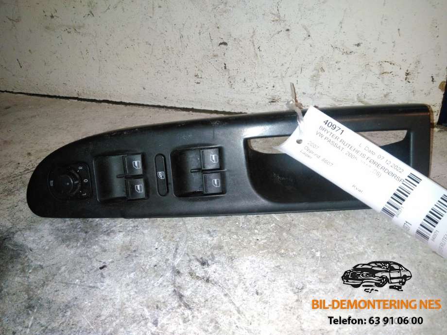 Bryter ruteheis førerdørspanel til VW Passat, 2005-2010 (B6) (B6) 