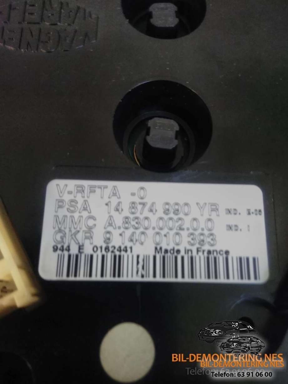 Varmeapparat betjening til Peugeot 807 2003-2009 (14874990|A83000200|9140010393)