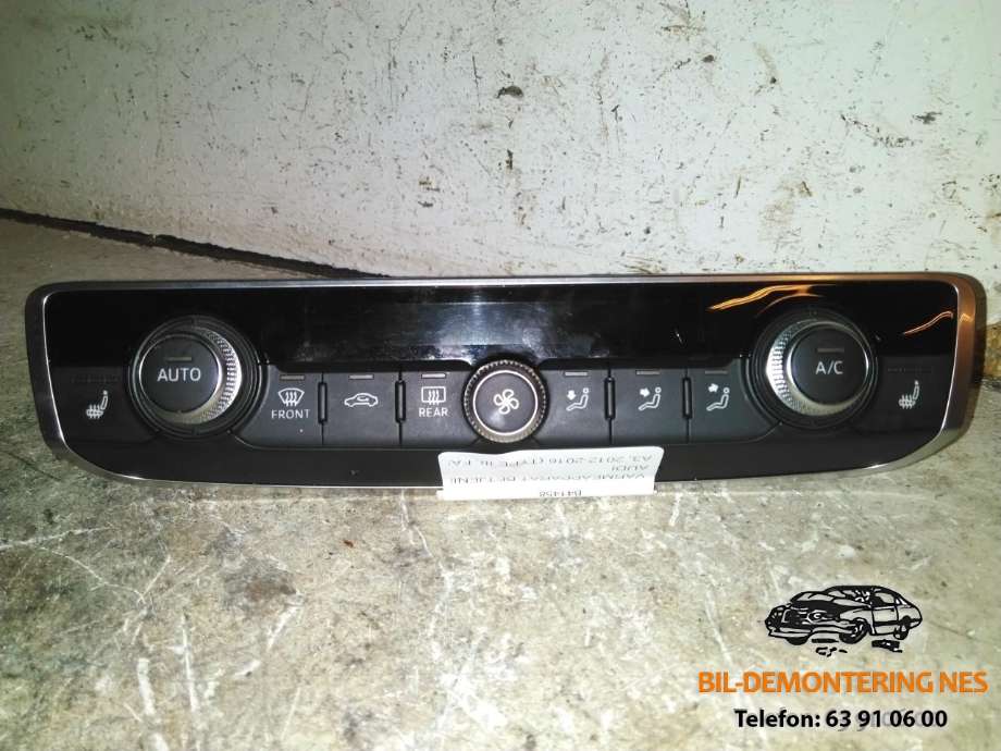 Varmeapparat betjening til Audi A3, 2012-2016 (Type III, Fase 1)  (8V0820043A)