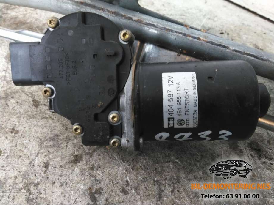 Viskermotor frontrute komplett m/overføring til Audi A6 2001-2004 (Type II, Fase 2) (C5) (C5) (404587|4B1955113A|)