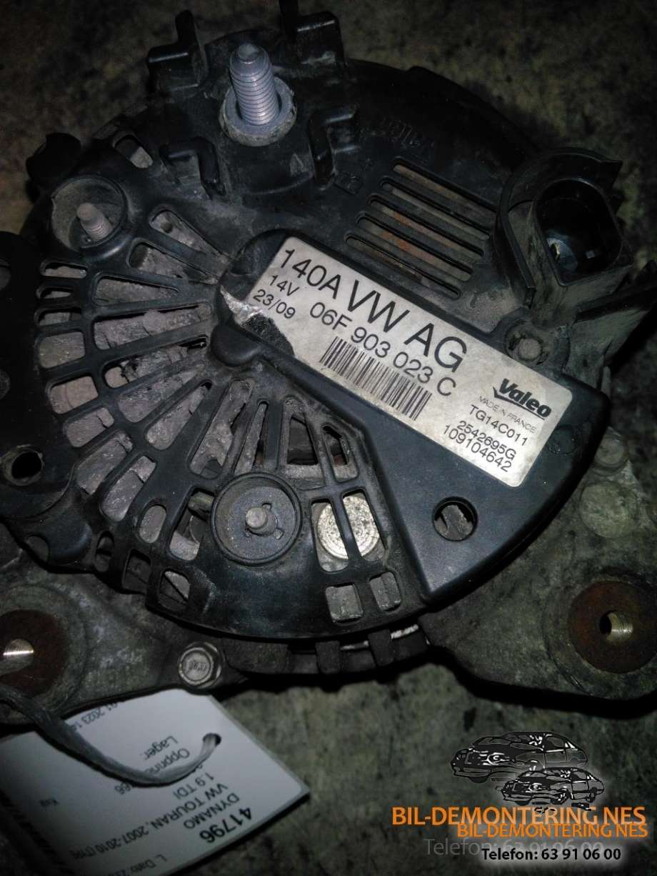 Dynamo til VW Touran, 2007-2010 (Type I, Fase 2)  (06F903023C)