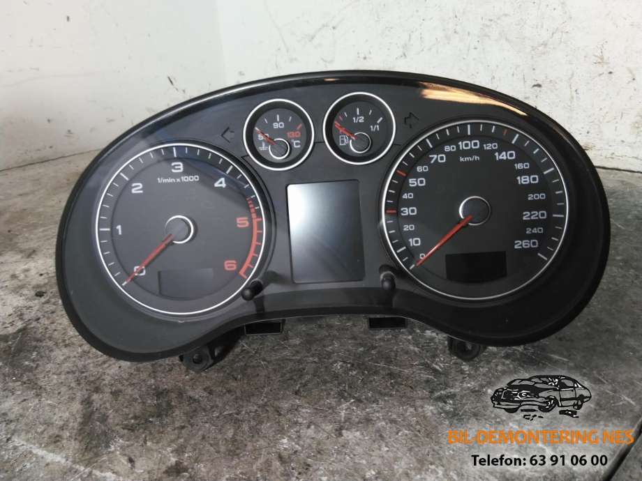 Speedometer til Audi A3, 2009-2012 (Type II, Fase 2) (110080390001)