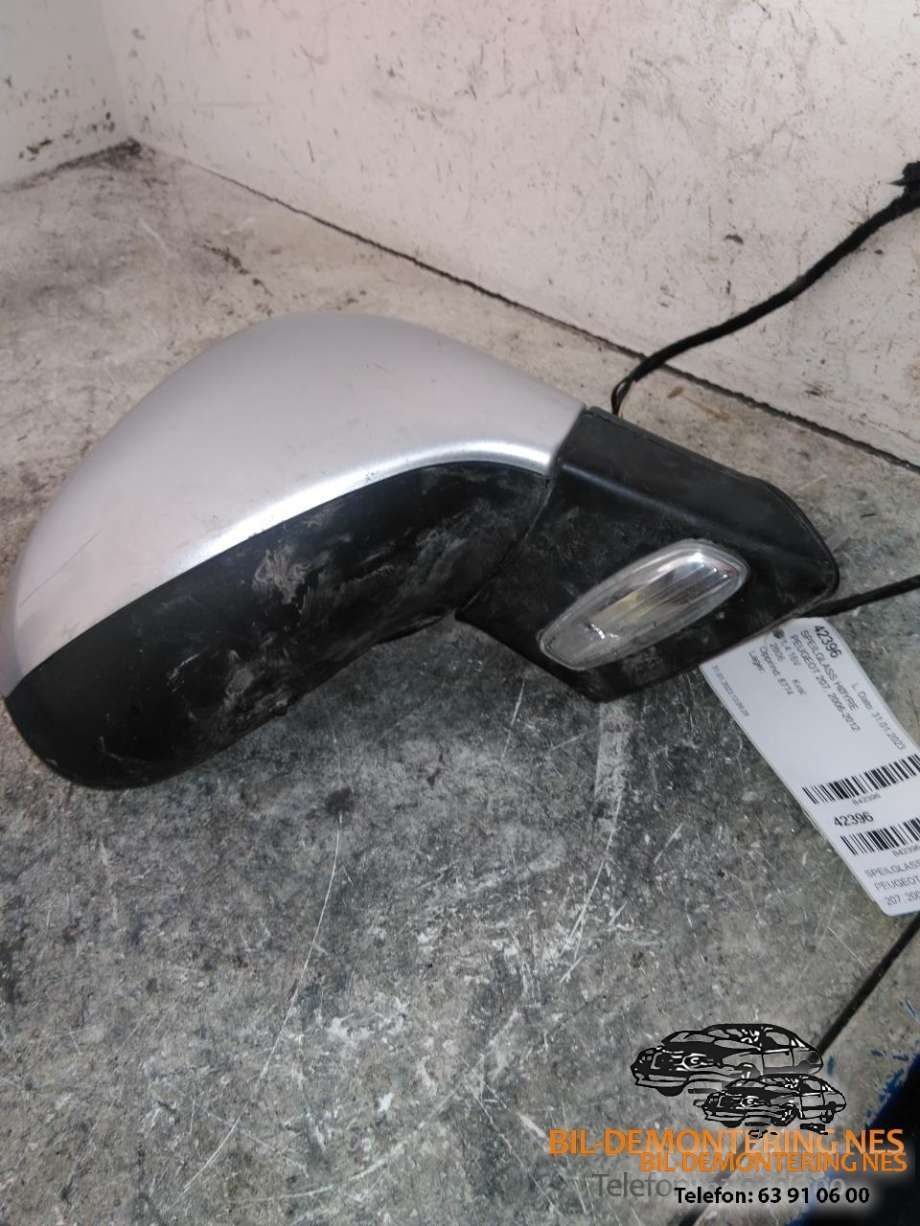 Speilglass høyre til Peugeot 207 2006-2012  