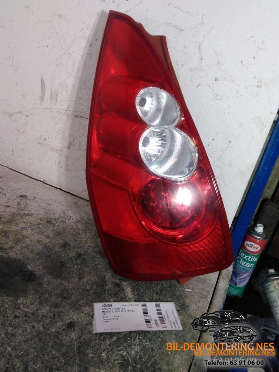 Baklykt venstre til Mazda 5, 2005-2010 (Type I)  