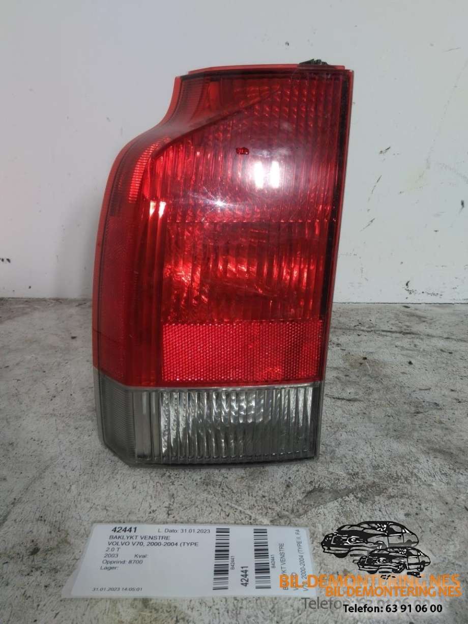 Baklykt venstre til Volvo V70, 2000-2004 (Type II, Fase 1)  