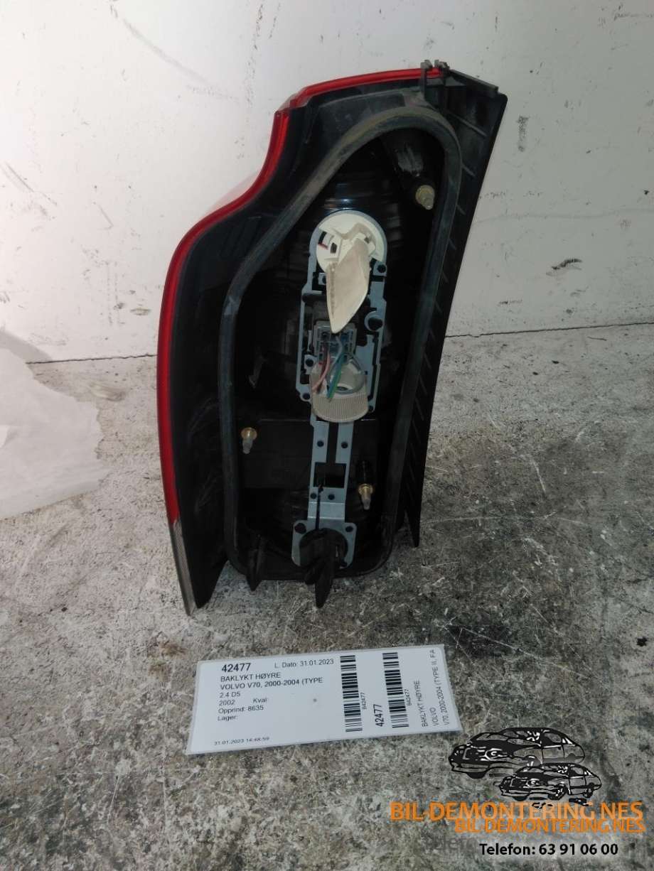 Baklykt høyre til Volvo V70 2000-2004 (Type II, Fase 1)  
