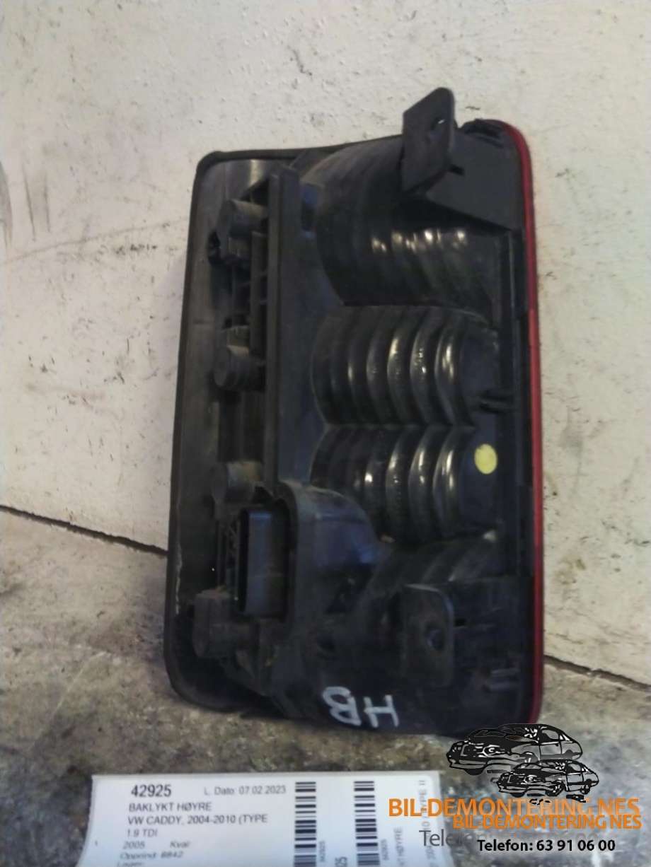 Baklykt høyre til VW Caddy 2004-2010 (Type III, Fase 1)  
