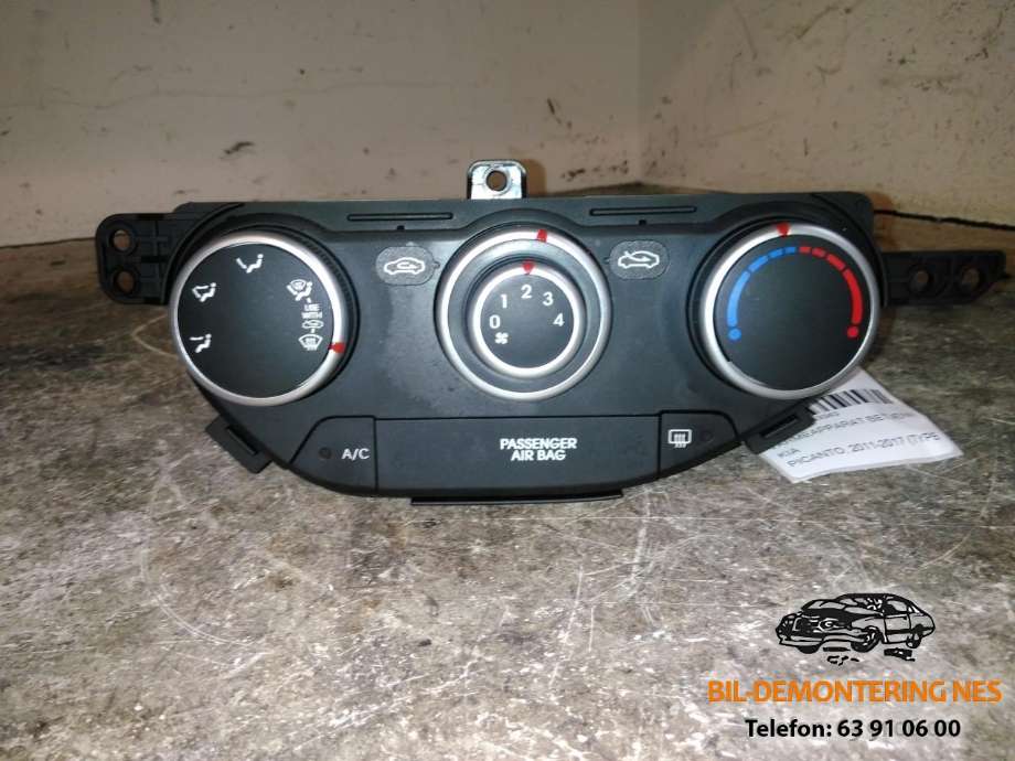 Varmeapparat betjening til Kia Picanto, 2011-2017 (Type II)  (972501Y000ASB)