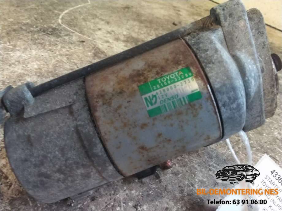 Starter diesel til Toyota Yaris 2006-2009 (Type II, Fase 1)  (4280002730|2810033080|)