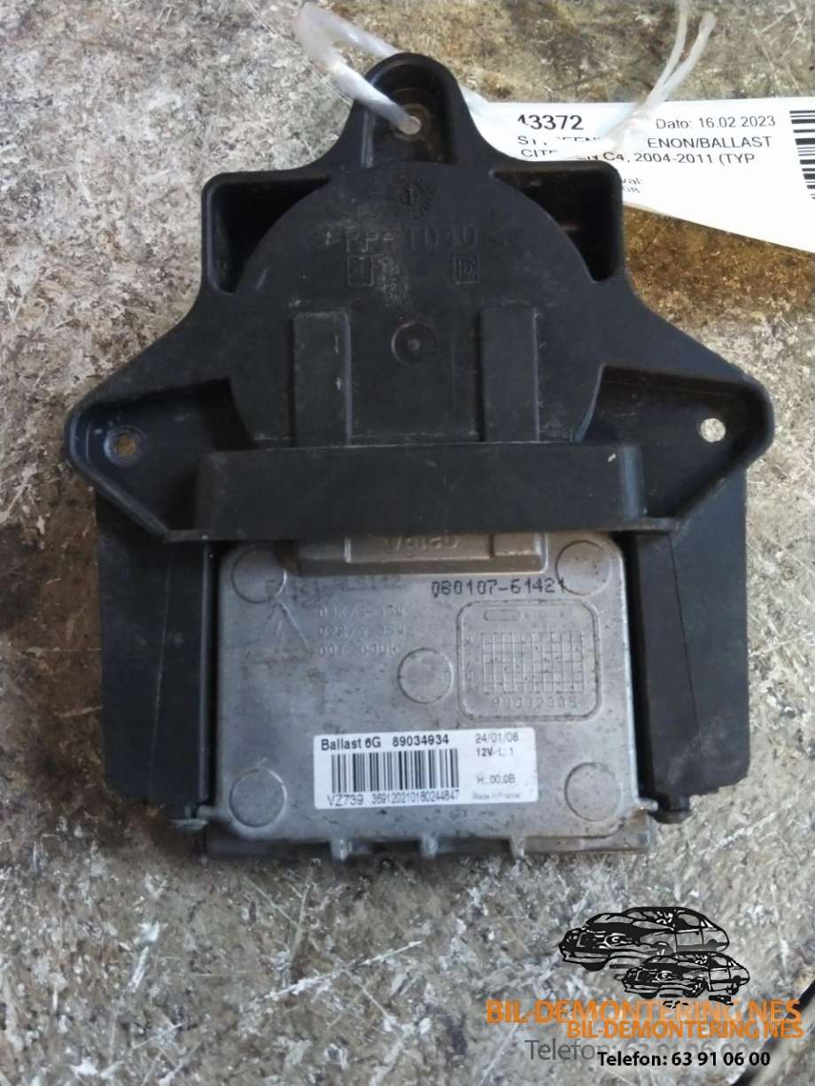 Styreenhet xenon/ballast til Citroën C4, 2004-2011 (Type I)  