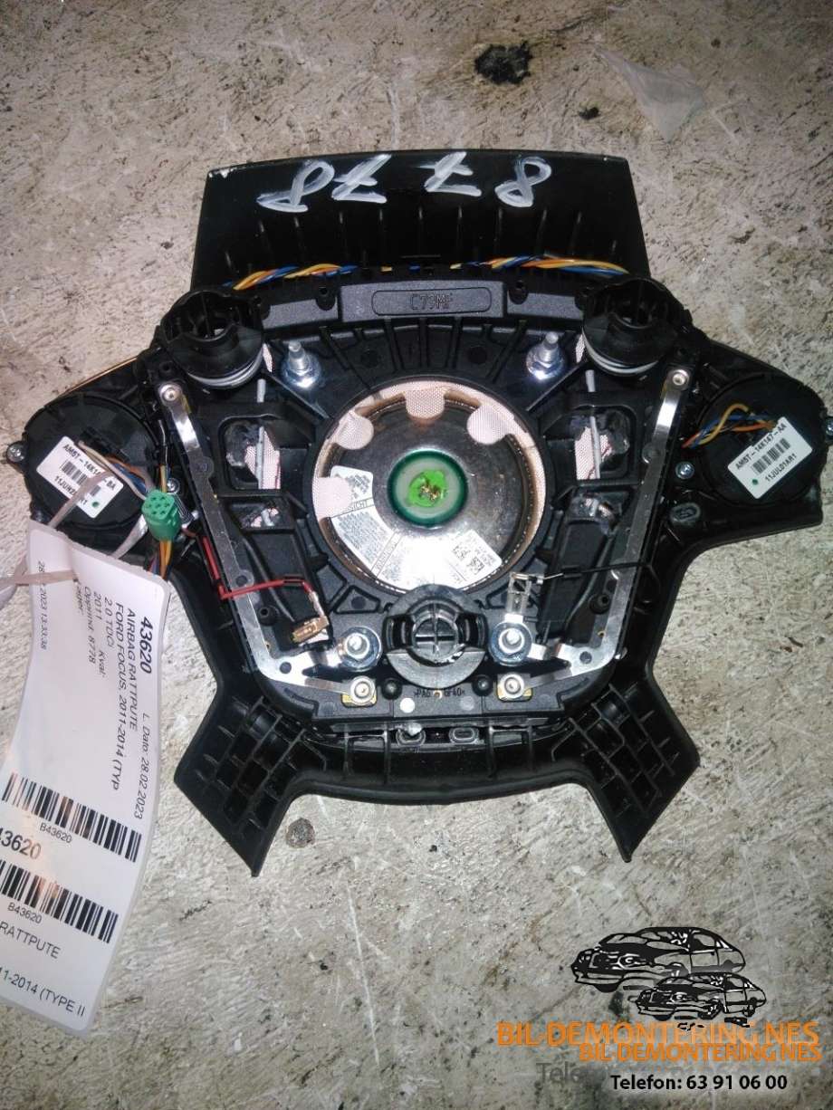 Airbag rattpute til Ford Focus 2011-2014 (Type III, Fase 1)  