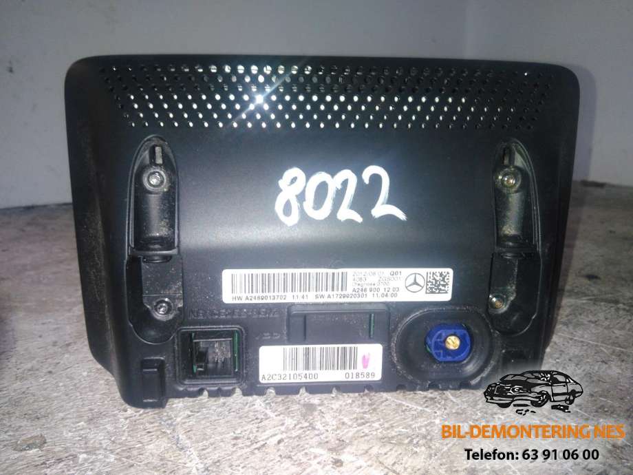 Multimedia display (MCU - Media Controller Unit) til Mercedes A-Klasse 2012-2018 (W176) (W176) (A2469001203|SWA1729920301|)