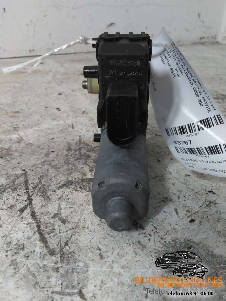 Ruteheis, kun motor, høyre foran til Audi A6, Allroad 2000-2005 (Type I) (C5) (C5) (BOSCH|0130821774|)