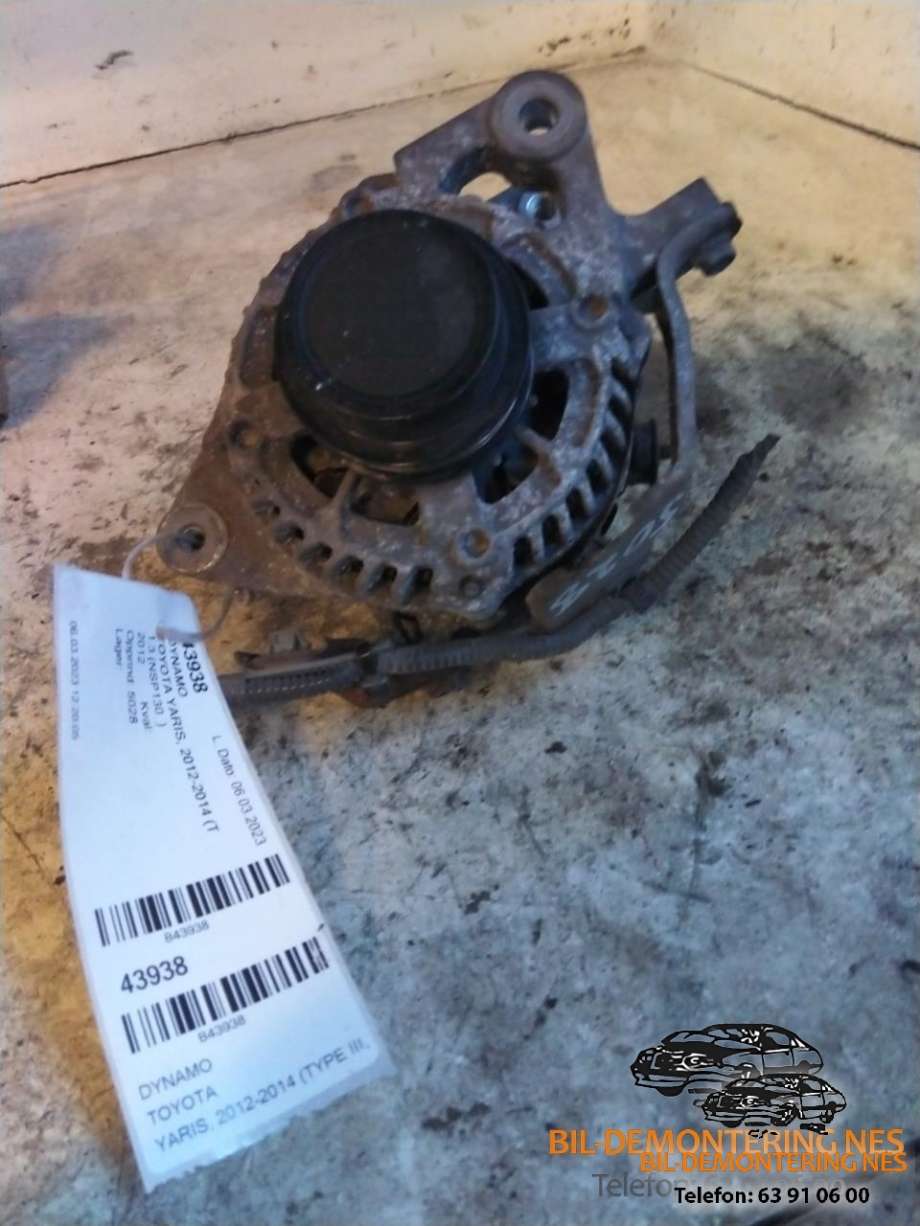 Dynamo til Toyota Yaris 2012-2014 (Type III, Fase 1)  