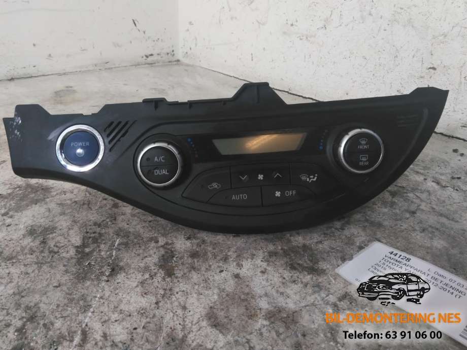 Varmeapparat betjening til Toyota Yaris, 2012-2014 (Type III, Fase 1)  