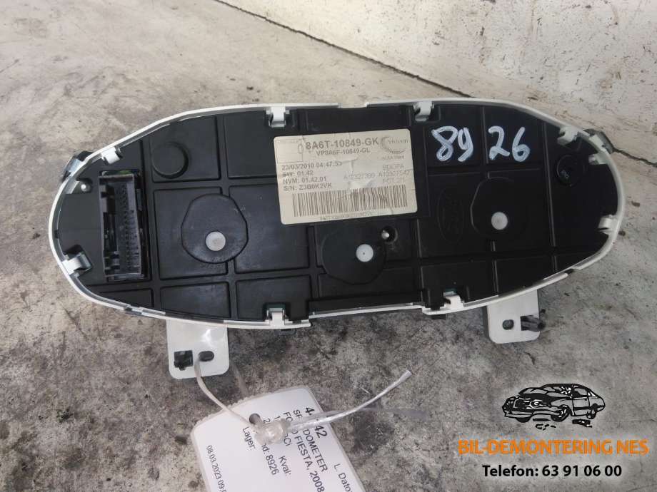 Speedometer til Ford Fiesta 2008-2012 (Type VI, Fase 1)  (8A6T10849GK|A12327399|)