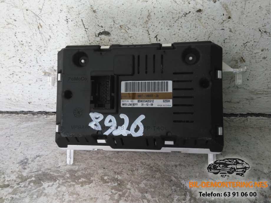 Multimedia display (MCU - Media Controller Unit) til Ford Fiesta 2008-2012 (Type VI, Fase 1)  (8A6T18B955ZA|)