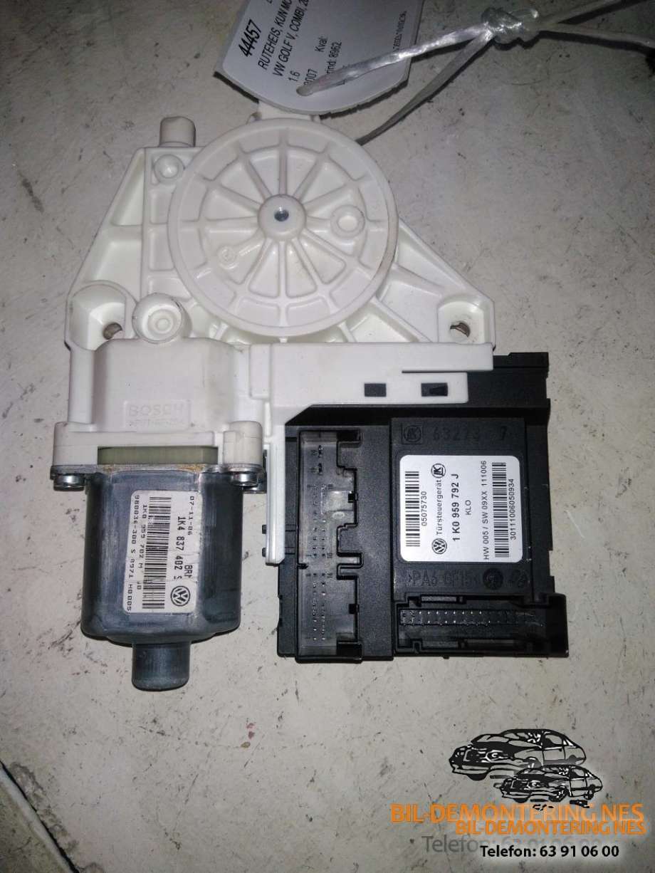 Ruteheis, kun motor, høyre foran til VW Golf V, Combi 2003-2008  (0130822229|1K959792J|1K4837402S)