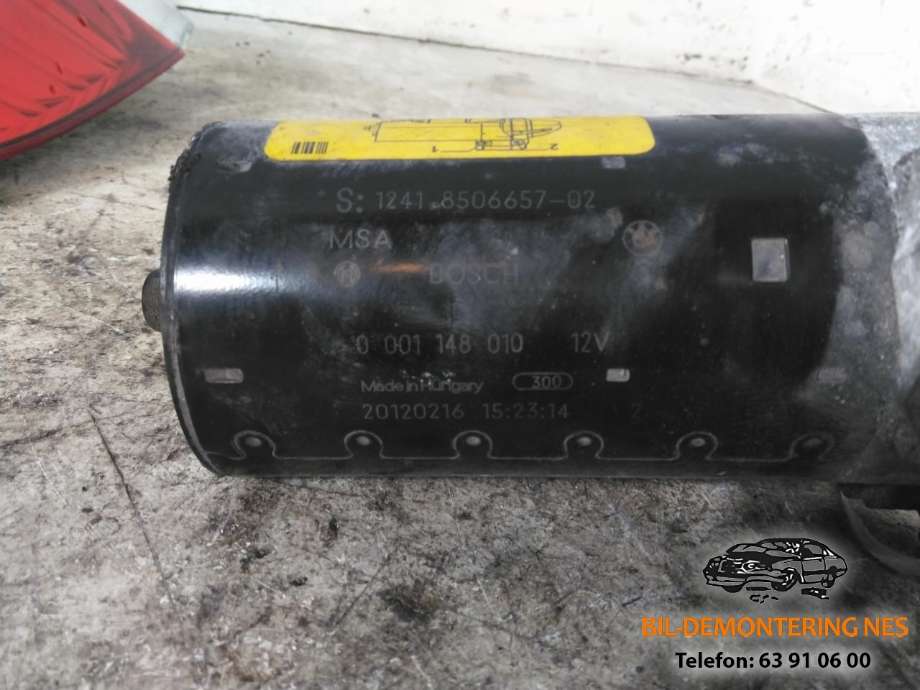 Starter diesel til BMW 3-Serie 2012-2018 (F30/F31/F34) (F30/F31/F34) (BOSCH|1241850665702|0001148010|20120216)