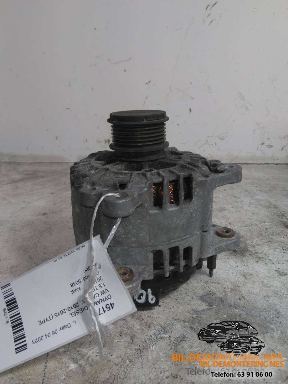 Dynamo diesel til VW Caddy, 2010-2015 (Type III, Fase 2)  (03L903023A)
