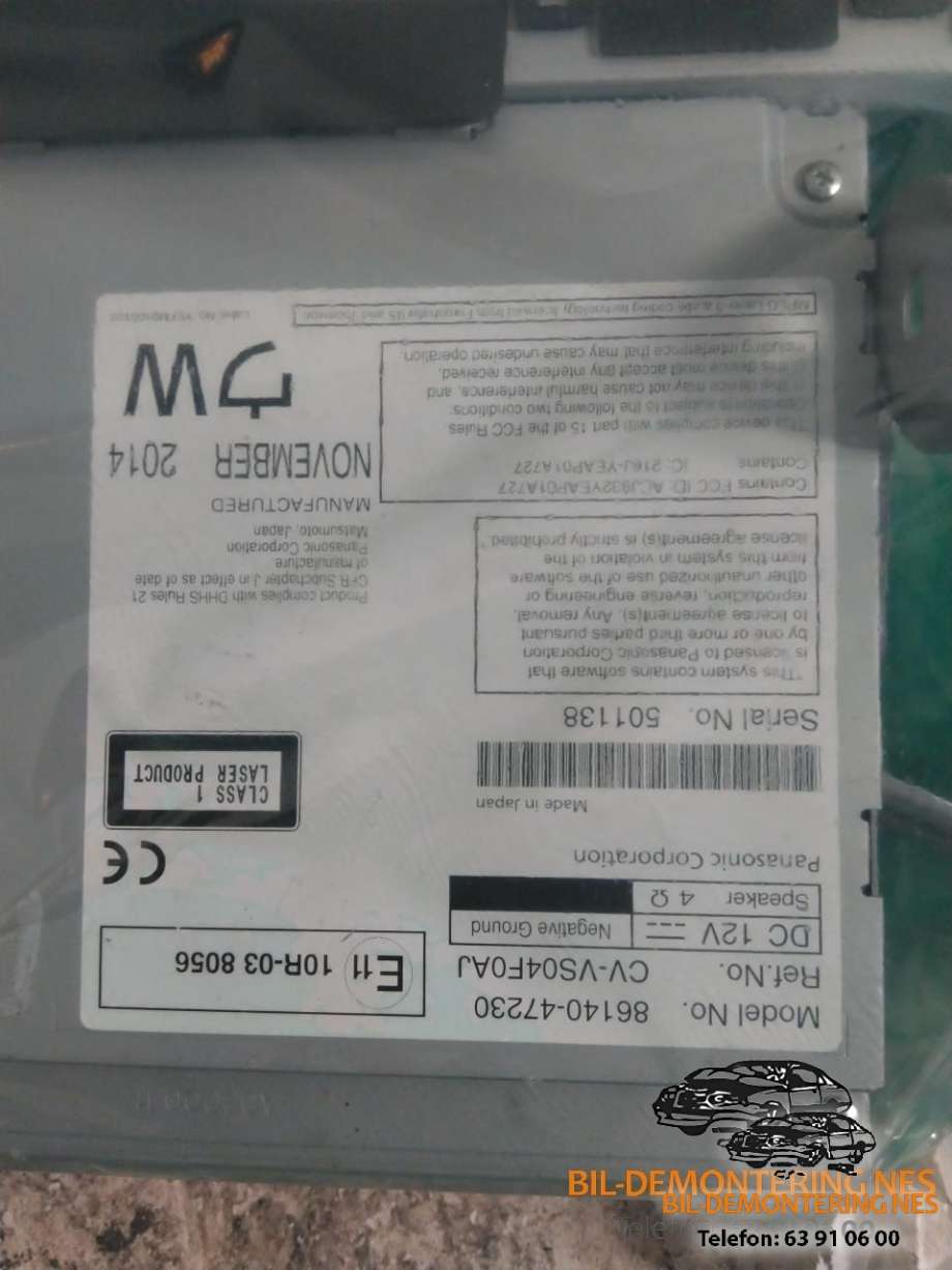 Bilstereo navigasjon til Toyota Prius +7 2012-2020 (Type III) (stasjonsvogn) (stasjonsvogn) 