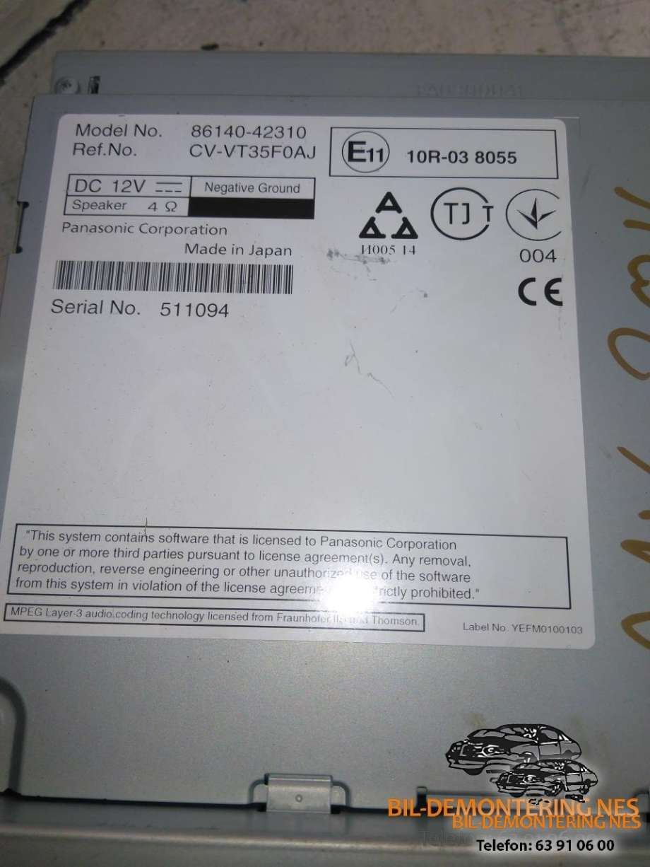 Bilstereo navigasjon til Toyota RAV4 2016-2019 (Type IV, Fase 2)  