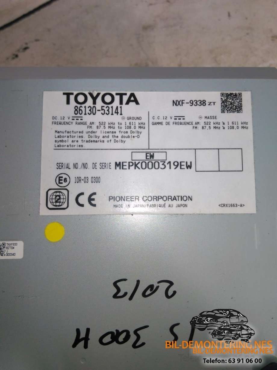 Bilstereo til Lexus IS 2013-2020 (Type III) (XE30) (XE30) 