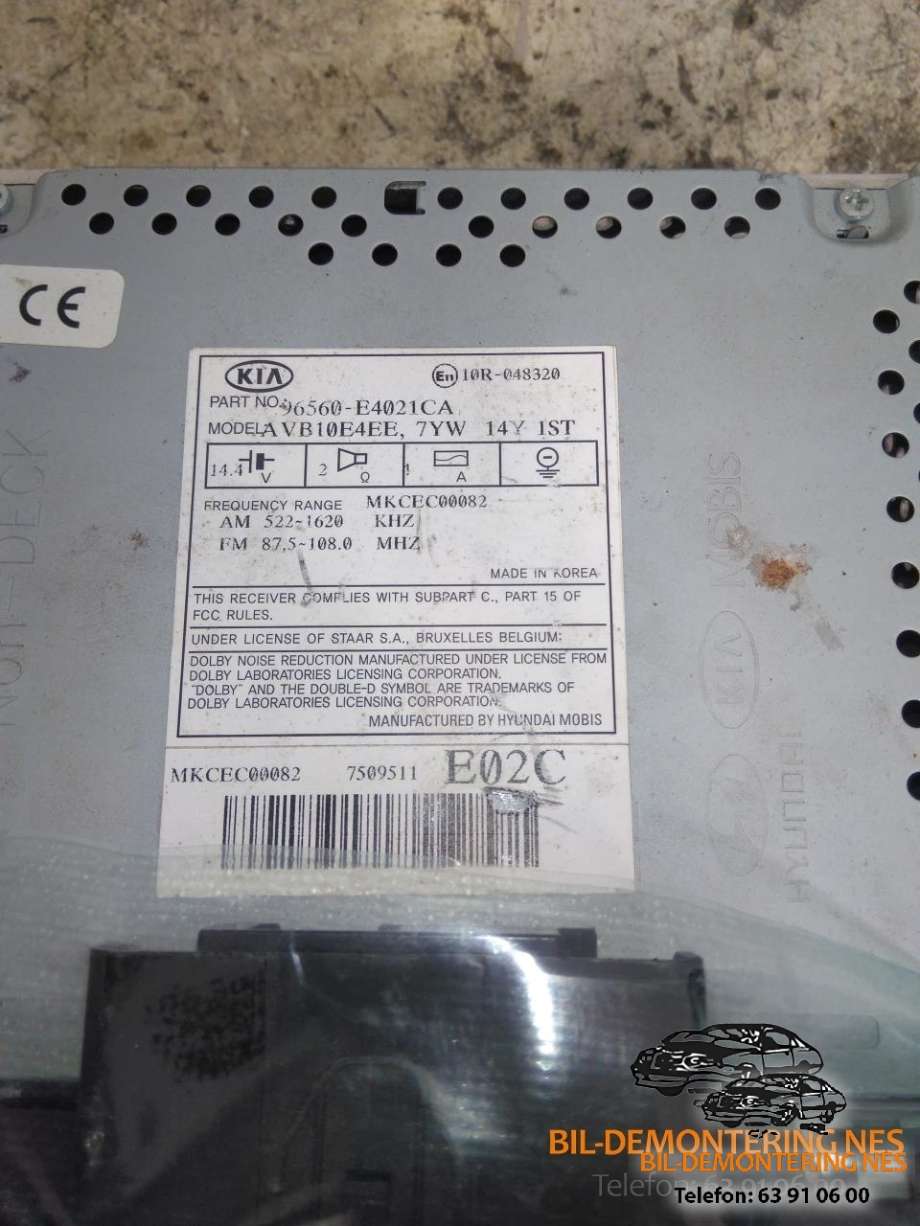 Bilstereo navigasjon til Kia Soul 2014-2019 (Type II)  