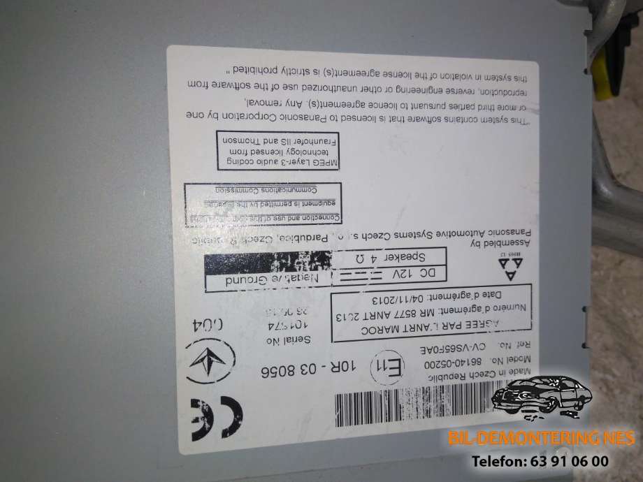 Bilstereo navigasjon til Toyota Avensis 2015-2019 (Type III, Fase 2)  