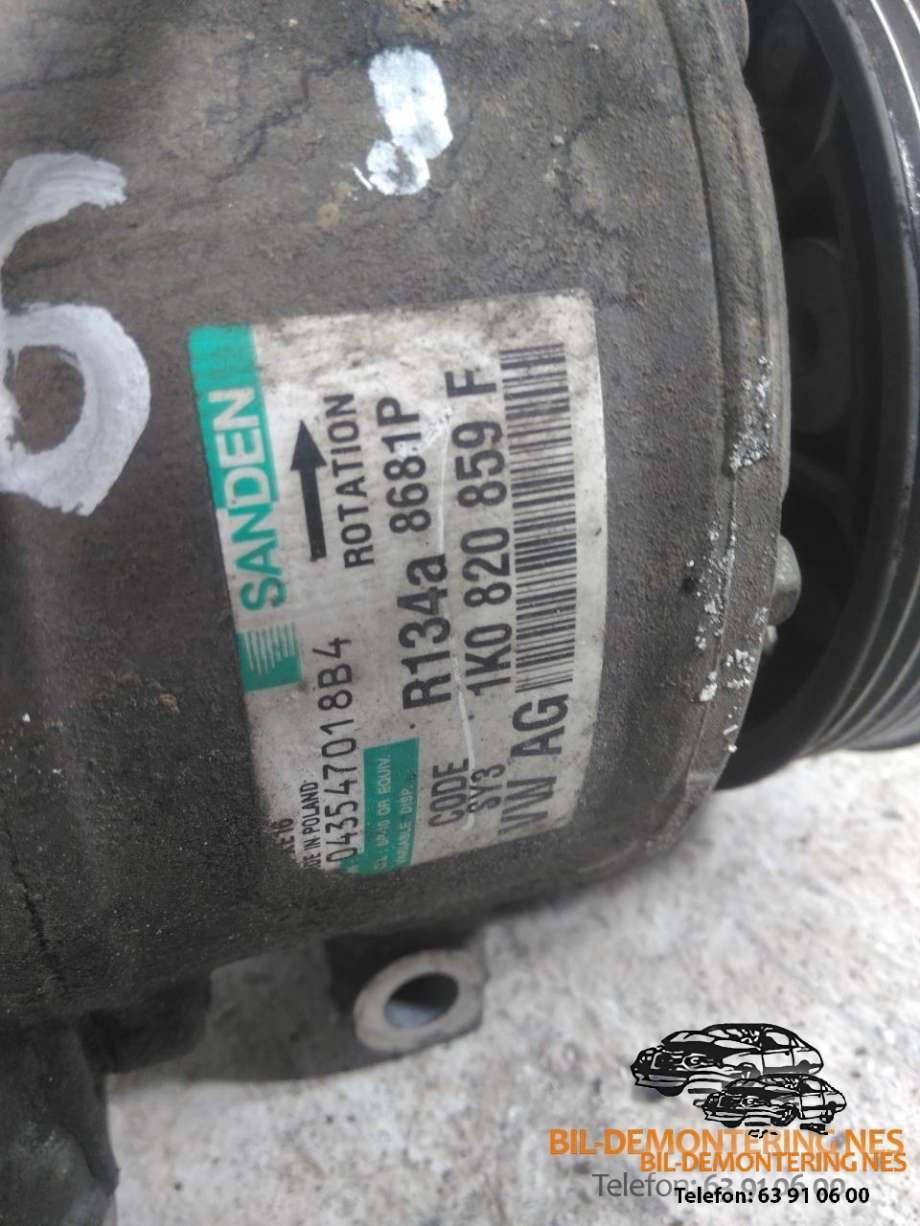 Aircondition kompressor til Škoda Octavia 2005-2008 (Type II, Fase 1)  (1K0820859F|)
