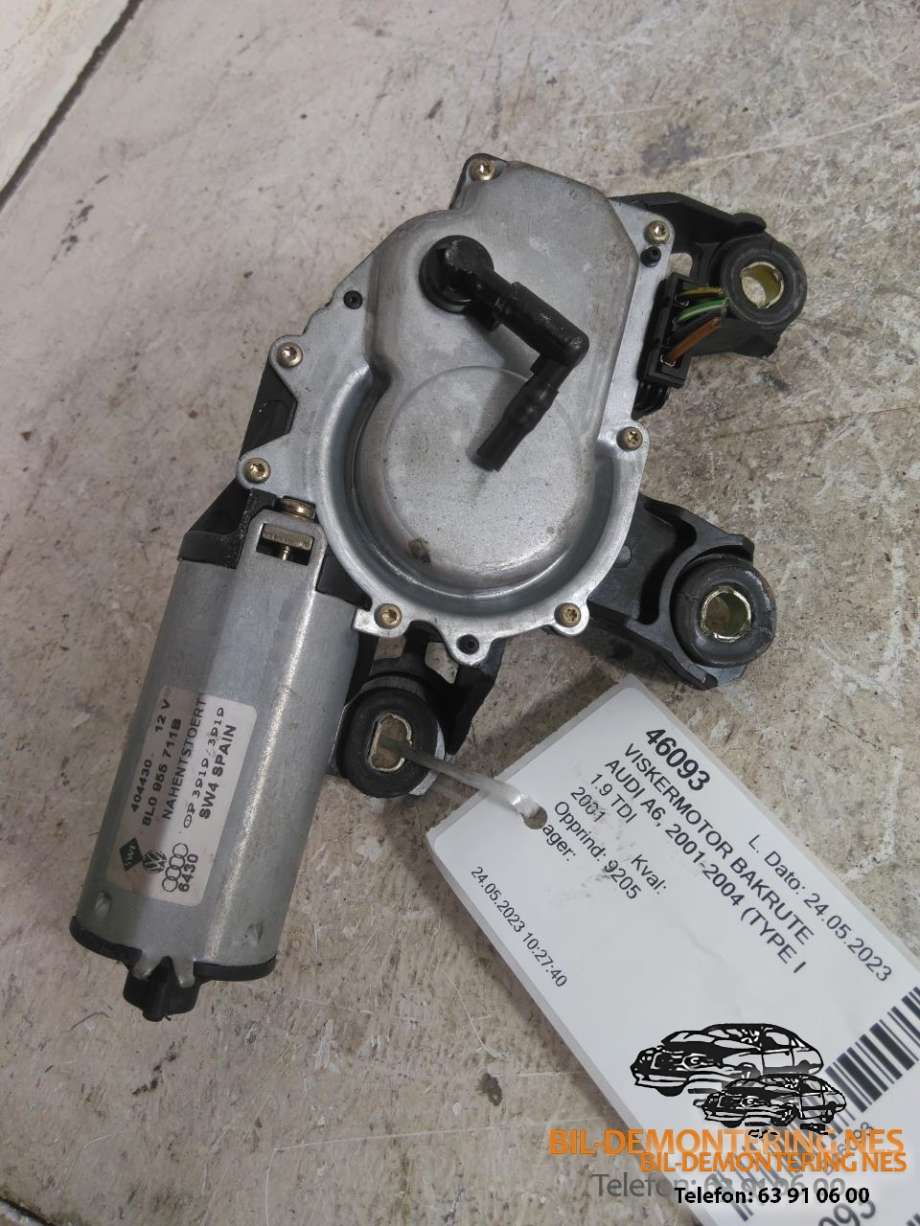 Viskermotor bakrute til Audi A6 2001-2004 (Type II, Fase 2) (C5) (C5) (8L0955711B|)