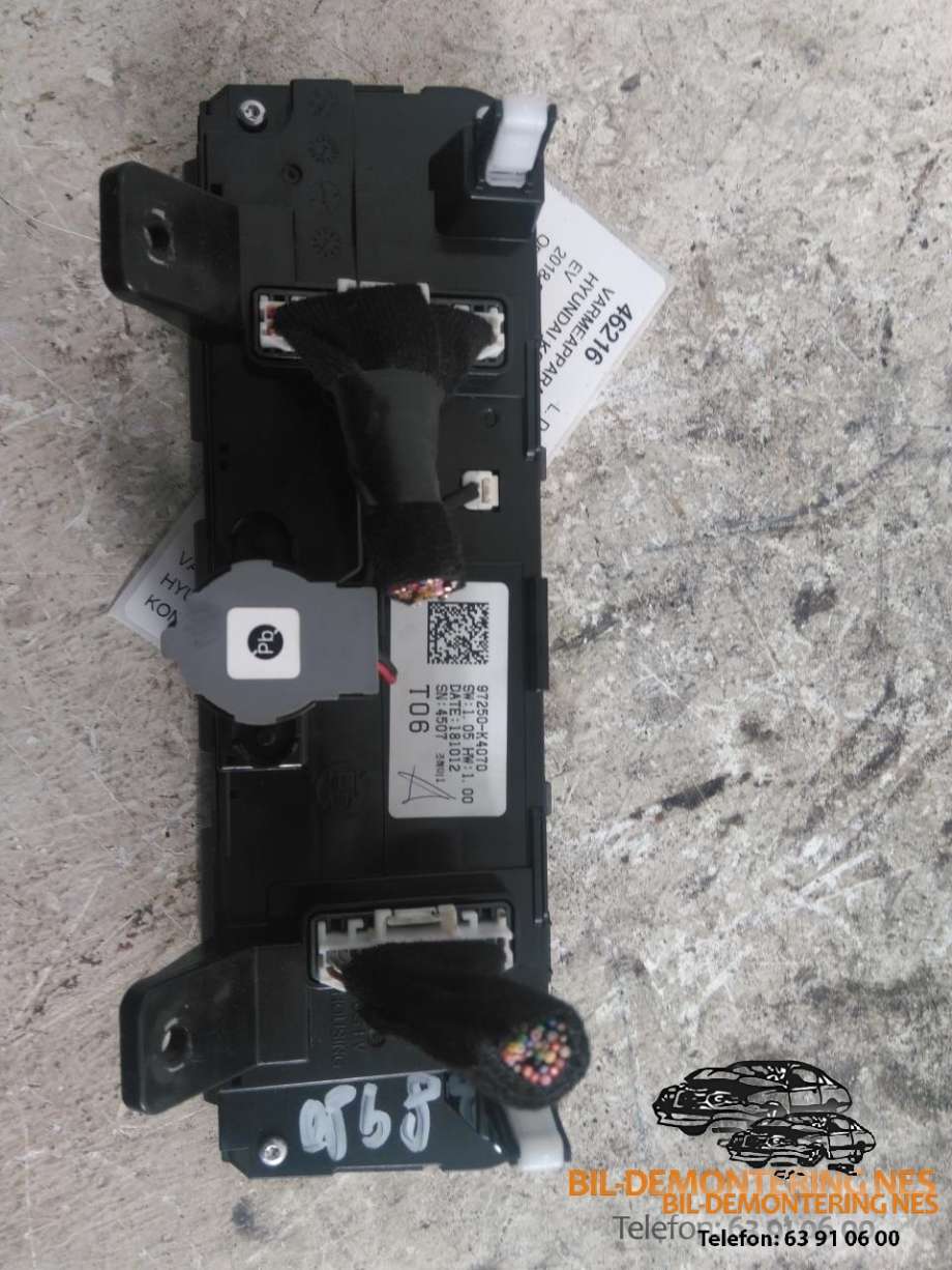 Varmeapparat betjening til Hyundai Kona 2017-2021 (Type I, Fase 1)  (97250K4070|)