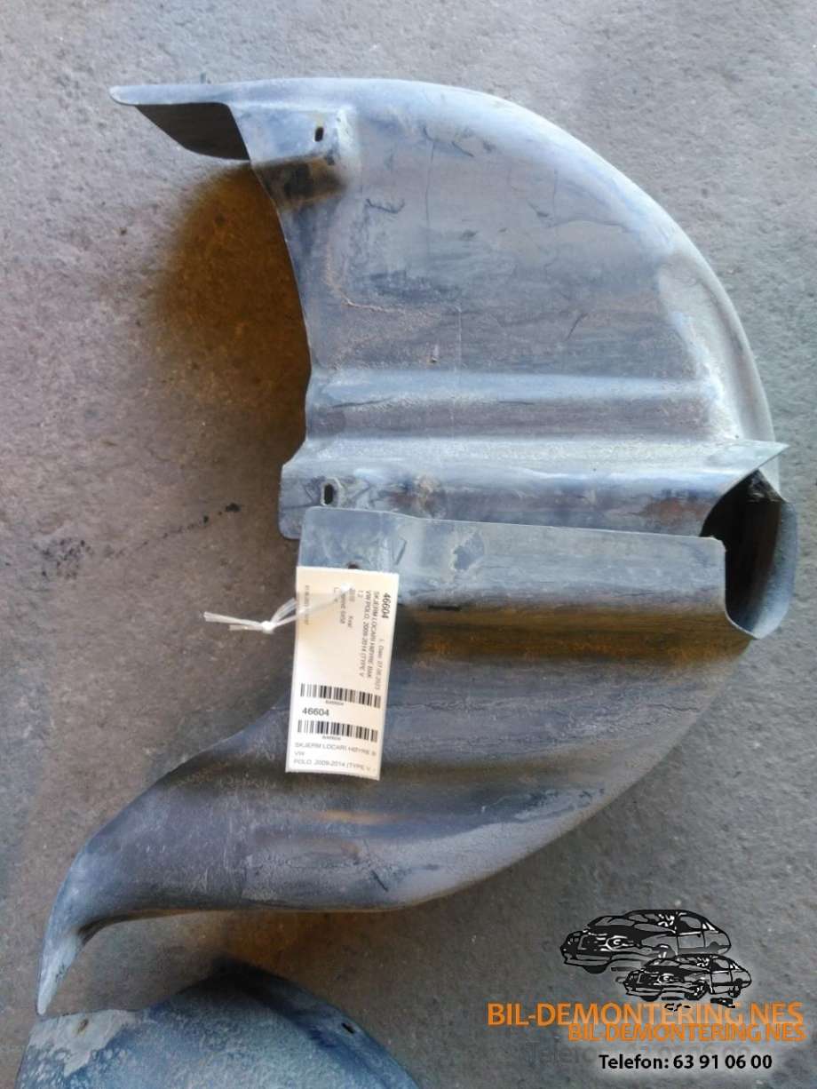 Skjerm locari høyre bak til VW Polo, 2009-2014 (Type V, Fase 1)  