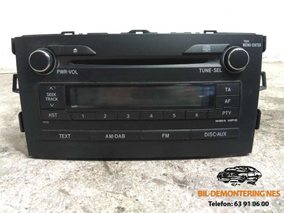 Bilstereo til Toyota Auris, 2007-2010 (Type I, Fase 1)  (8612002A50)