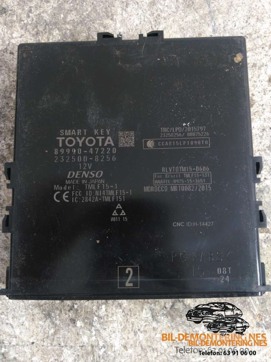 Styreenhet nøkkelfri/keyless til Toyota Prius +7, 2012-2020 (Type III) (stasjonsvogn) (stasjonsvogn) (8999047220)