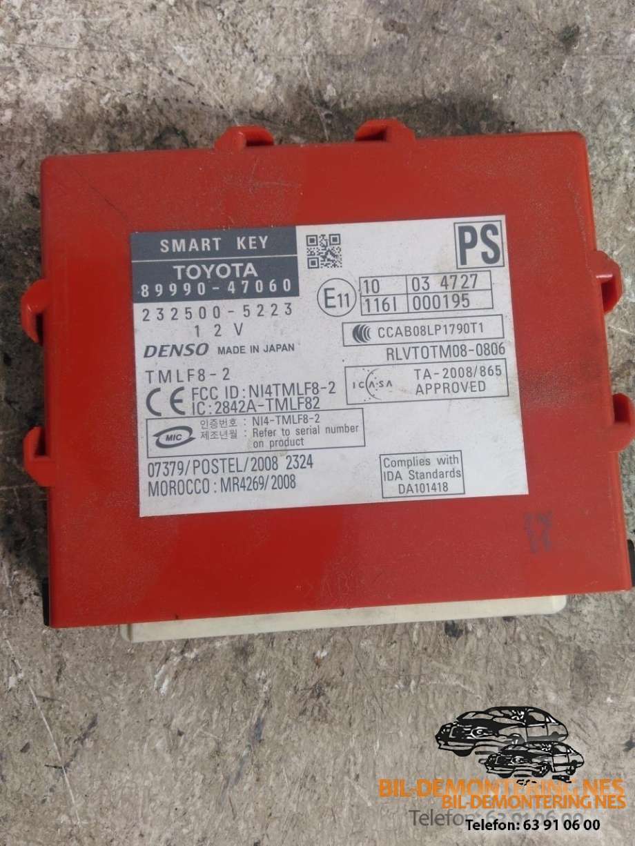 Styreenhet nøkkelfri/keyless til Toyota Prius +7, 2012-2020 (Type III) (stasjonsvogn) (stasjonsvogn) 