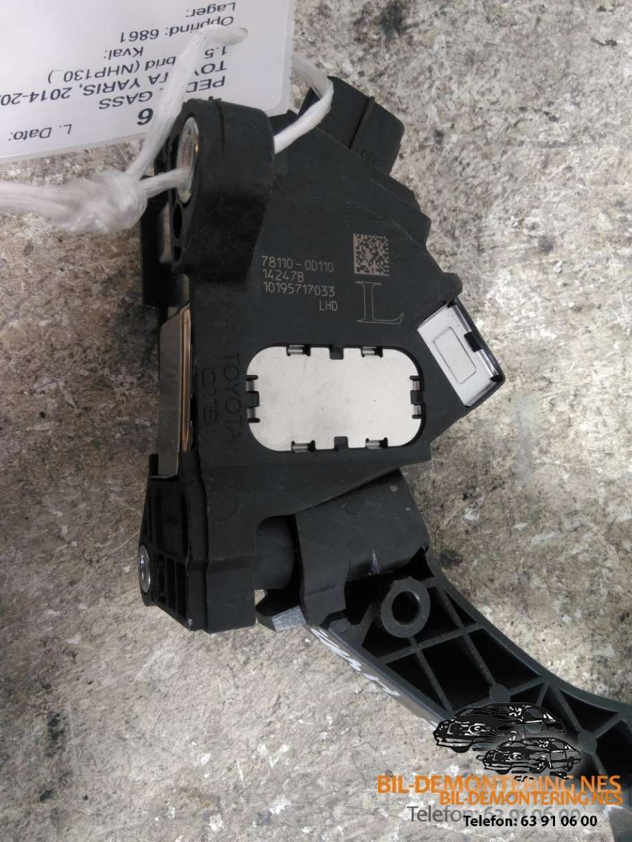 Pedal gass til Toyota Yaris 2014-2020 (Type III, Fase 2)  (781100D110|)