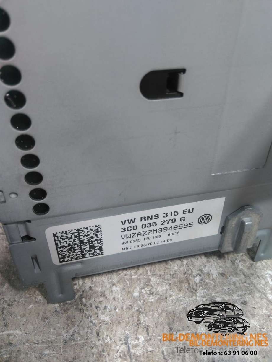 Bilstereo navigasjon til VW Tiguan 2011-2016 (Type I, Fase 2)  