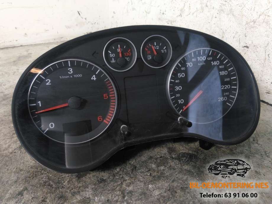 Speedometer til Audi A3, 2003-2008 (Type II, Fase 1)  (8P0920900S)