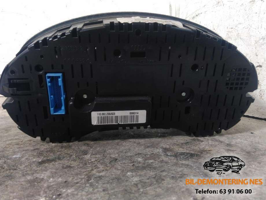 Speedometer til Audi A3 2003-2008 (Type II, Fase 1)  (8P0920900S|110080296|006314)