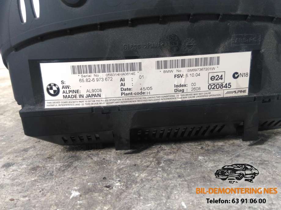 Speedometer til BMW 3-Serie 2005-2011 (E90/E91/E92/E93) (E90/E91/E92/E93) (020845|6973672|)