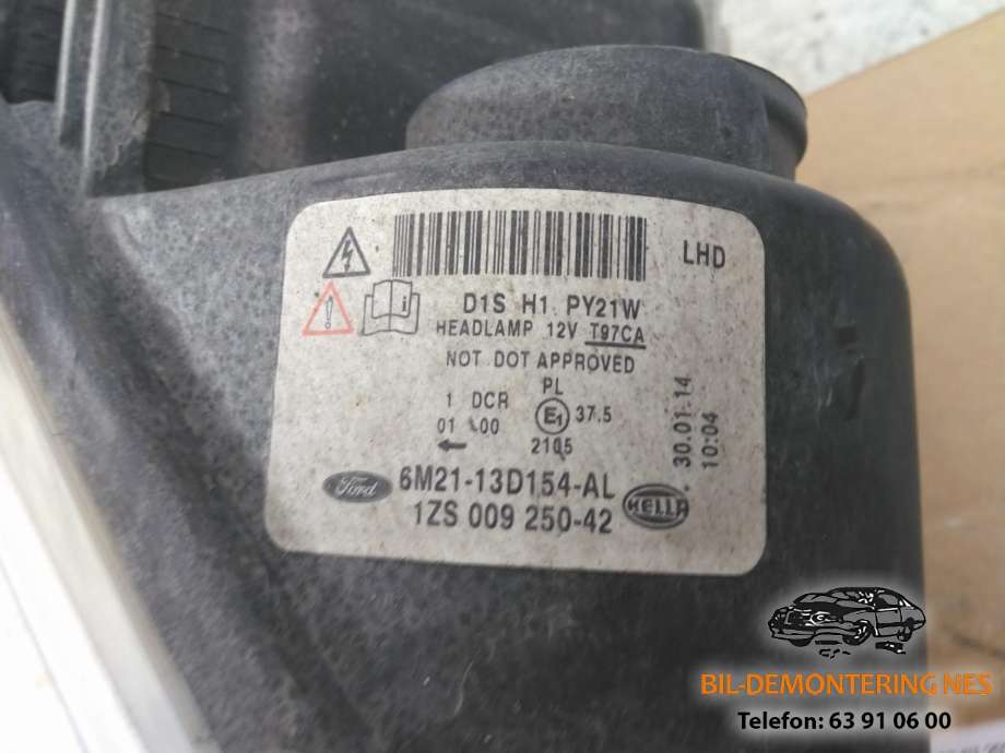 Frontlykt høyre xenon til Ford S-Max 2010-2015 (Type I, Fase 2)  (1ZS00925042|6M2113D154AL|)
