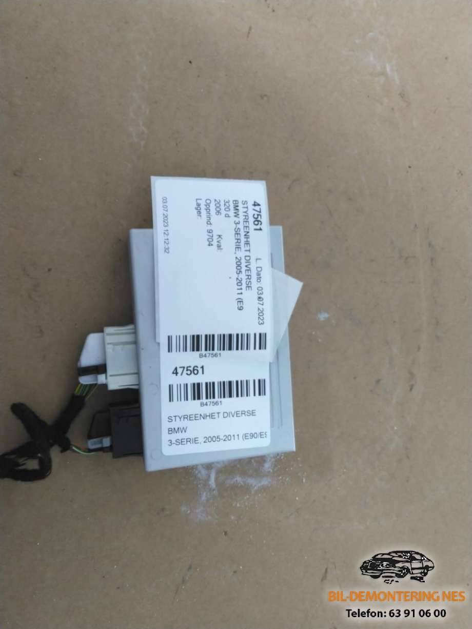 Styreenhet diverse til BMW 3-Serie, 2005-2011 (E90/E91/E92/E93) (E90/E91/E92/E93) (66.21-6974021)