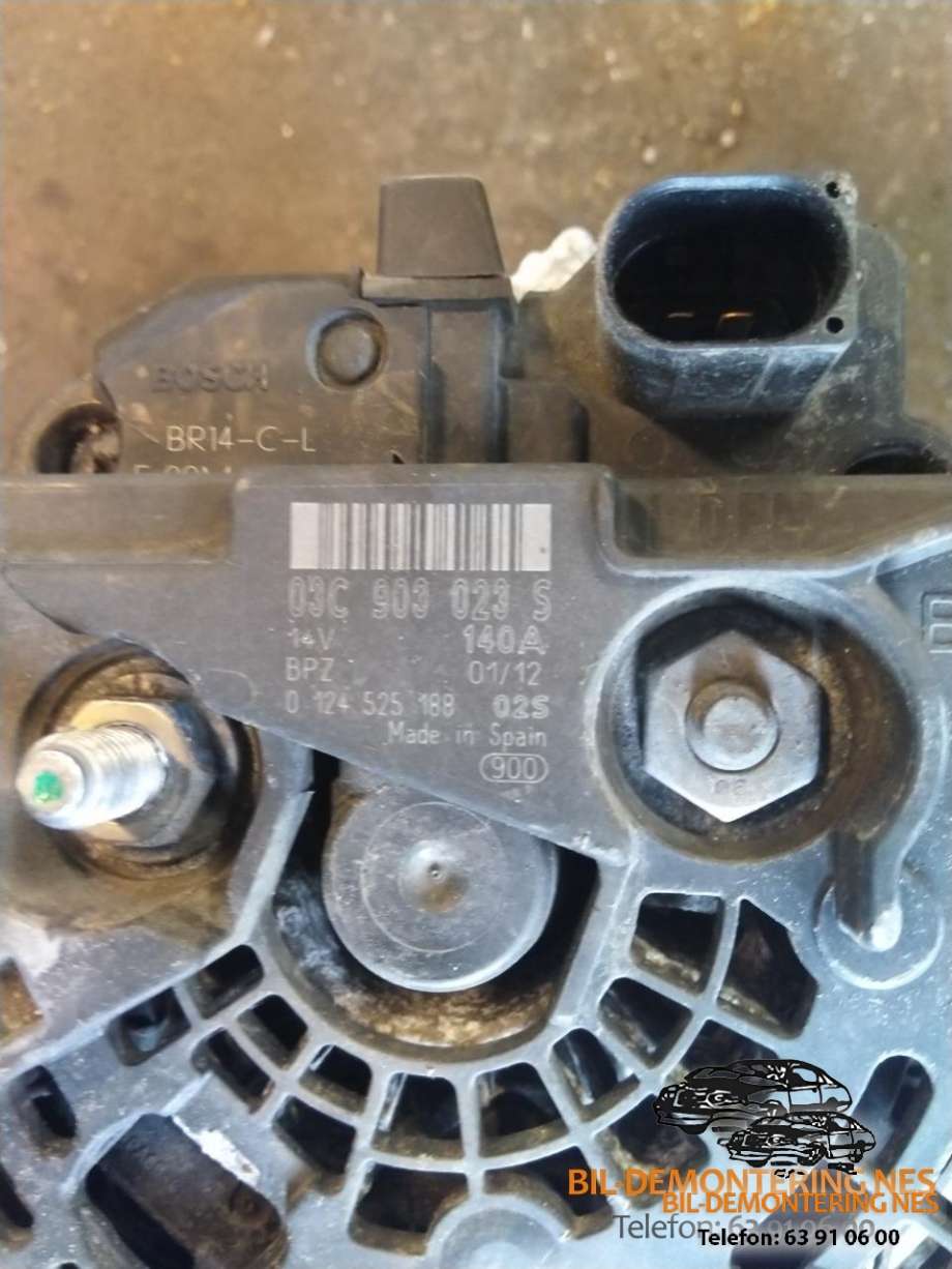 Dynamo til Audi A3 2009-2012 (Type II, Fase 2)  (03C903023S|)