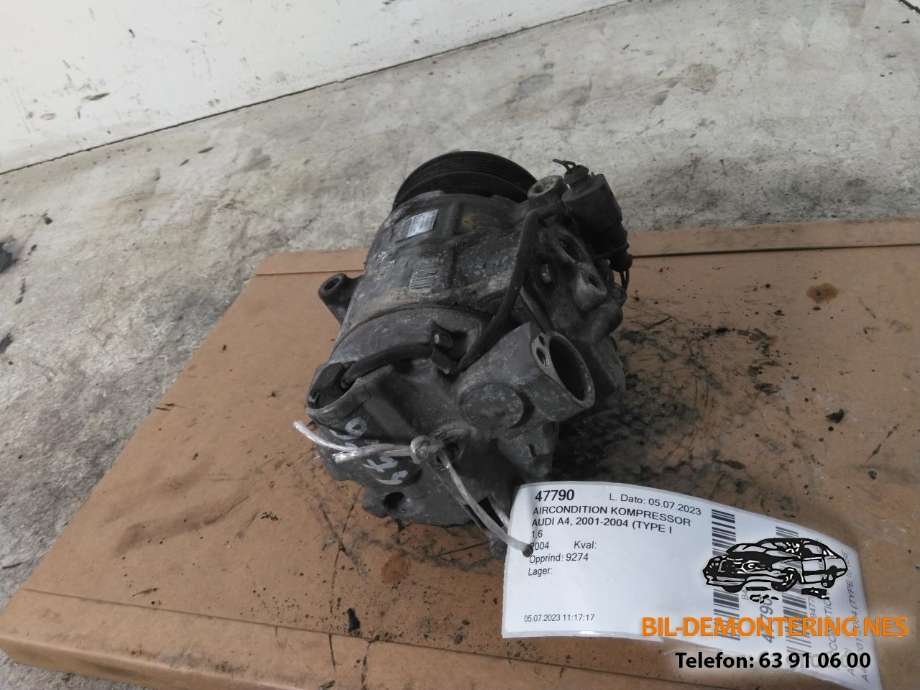 Aircondition kompressor til Audi A4 2001-2004 (Type II) (B6) (B6) (8E0260805B|)