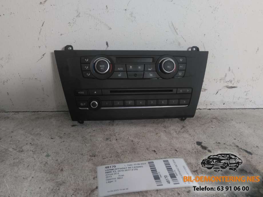 Varmeapparat betjening til BMW X3, 2010-2017 (F25) (F25) 
