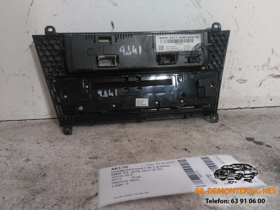 Varmeapparat betjening til BMW X3 2010-2017 (F25) (F25) 
